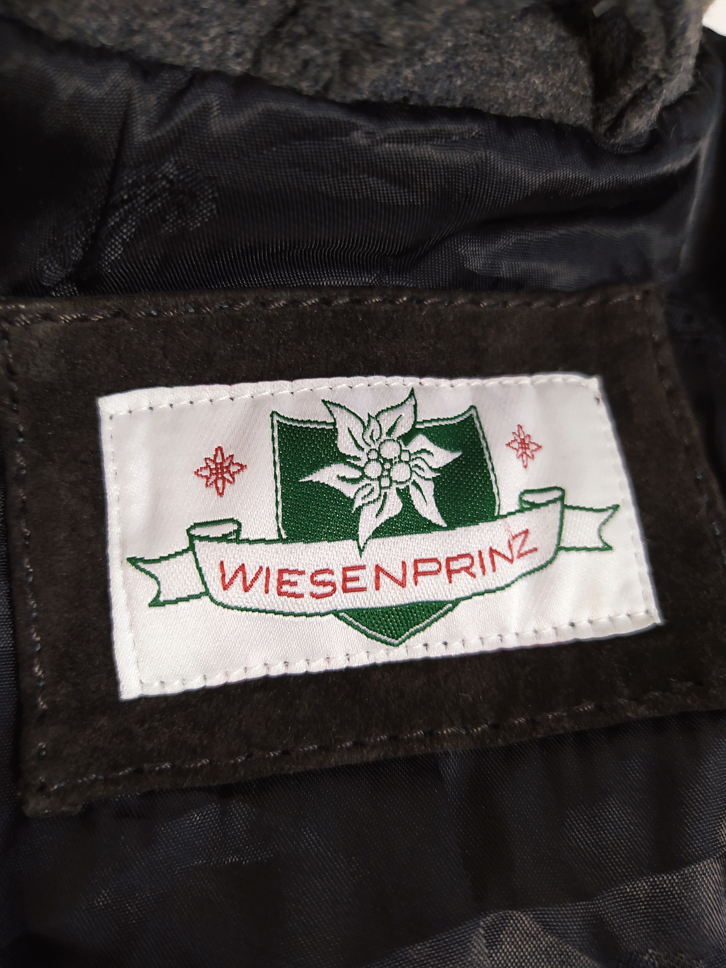 Chaqueta Alpina Wiesenprinz 100% Lana Virgen con Cuero – Talla 52 (128 cm Pecho)  5