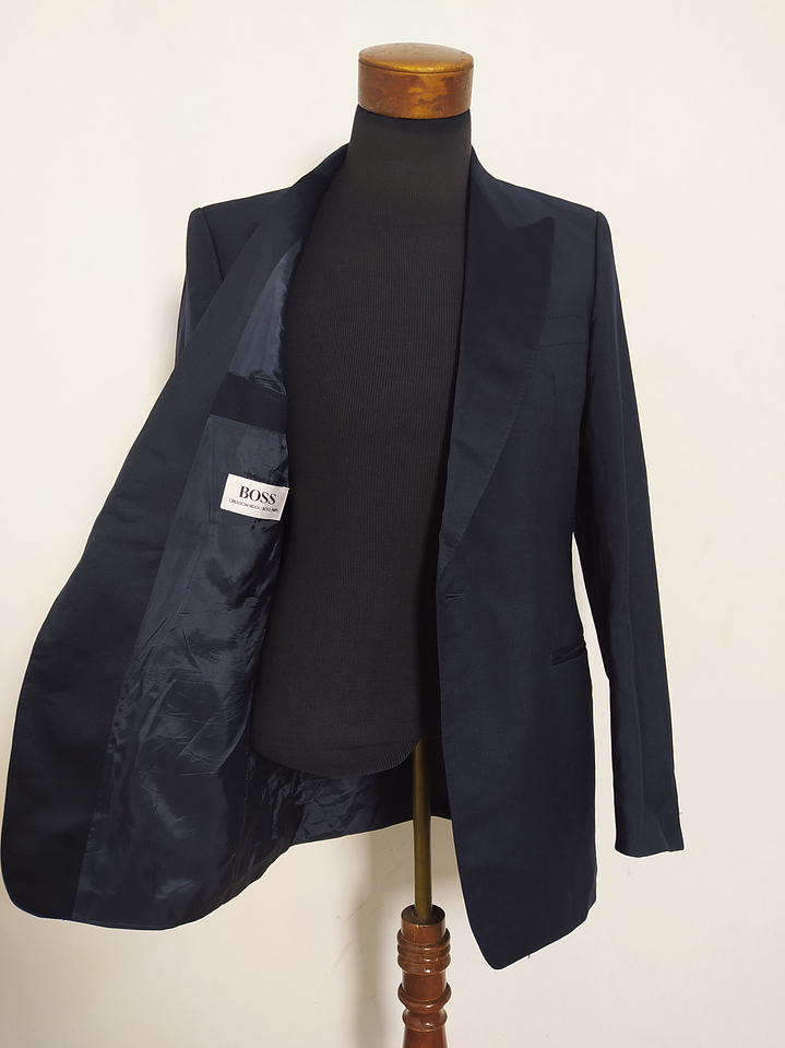 Blazer BOSS Mohair-Wool Slim Fit Azul Marino – Talla 44/46 (108 cm Pecho) 1