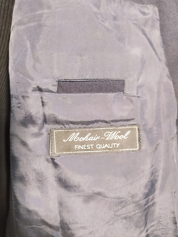 Blazer BOSS Mohair-Wool Slim Fit Azul Marino – Talla 44/46 (108 cm Pecho) 6