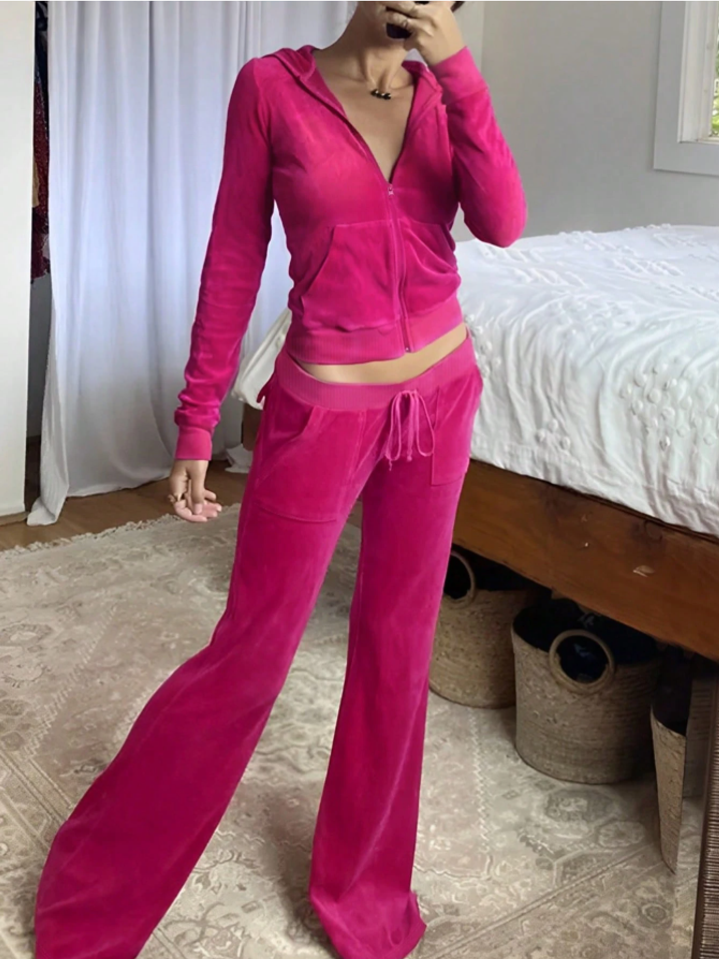 Conjunto deportivo juvenil fucsia talla XS mujer 7