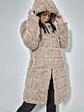 Abrigo eco piel beige con capucha TALLA S/M - Miniatura 1