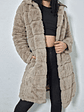 Abrigo eco piel beige con capucha TALLA S/M - Miniatura 4
