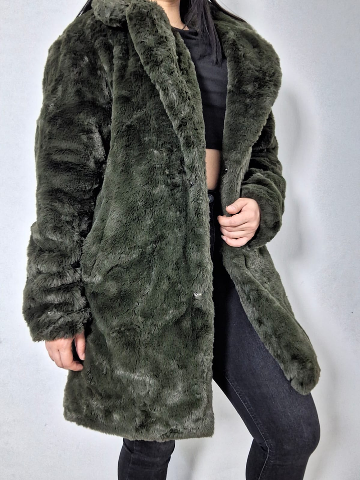 Abrigo eco piel verde TALLA ML 2