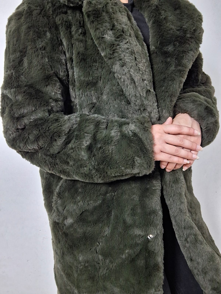 Abrigo eco piel verde TALLA ML 5