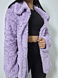 Abrigo eco piel lila TALLA SM - Miniatura 1