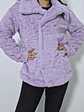 Abrigo eco piel lila TALLA SM - Miniatura 3