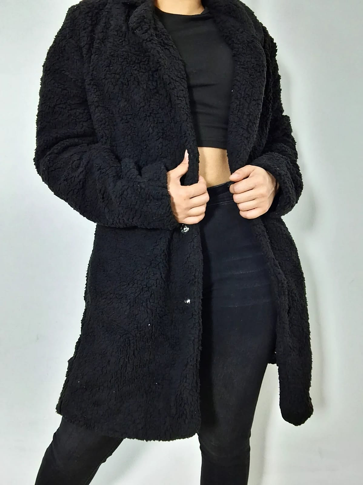 Abrigo eco piel Cityview negro TALLA SM 1