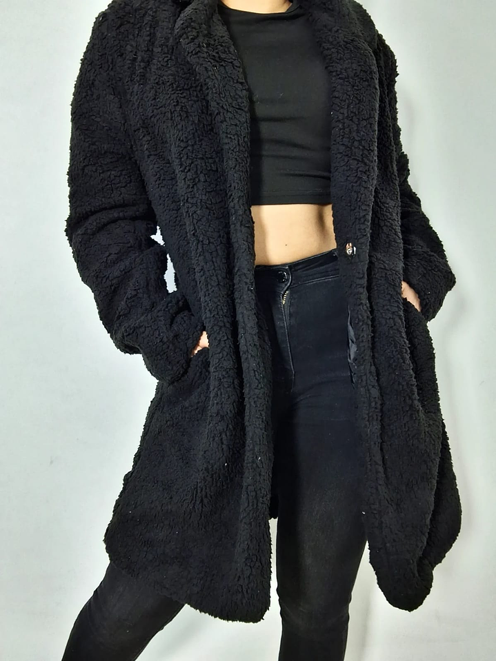 Abrigo eco piel Cityview negro TALLA SM 2