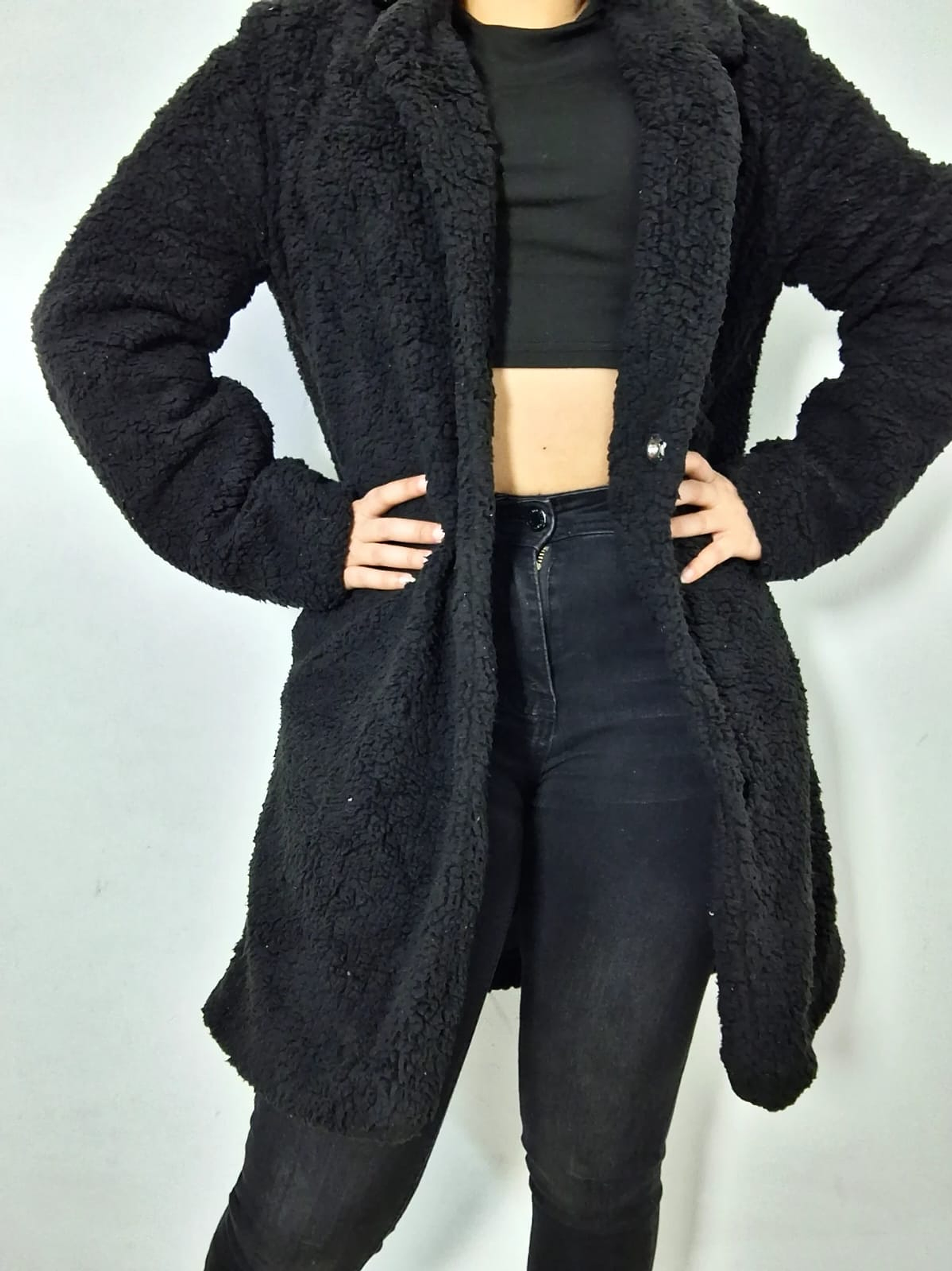 Abrigo eco piel Cityview negro TALLA SM 5