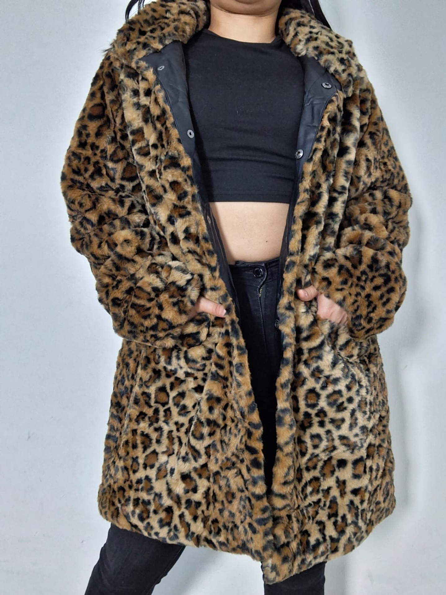 Abrigo eco piel animal print Gina TALLA ML 4