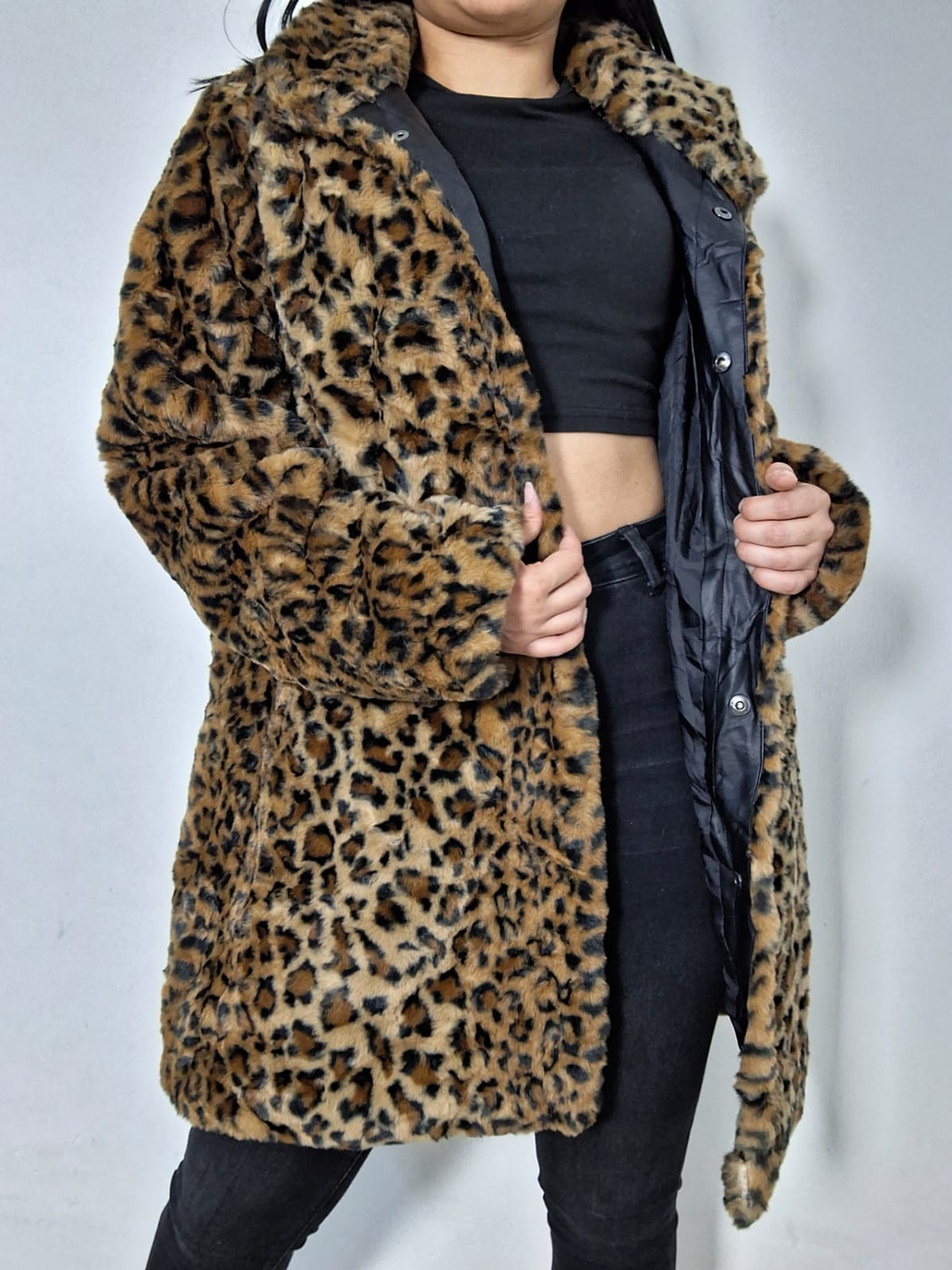 Abrigo eco piel animal print Gina TALLA ML 5