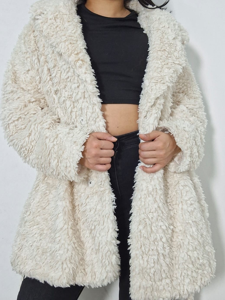 Abrigo eco piel H&M crudo TALLA LXL 4