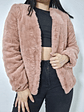 Abrigo eco piel rosa palo TALLA XS - Miniatura 2