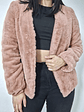 Abrigo eco piel rosa palo TALLA XS - Miniatura 3