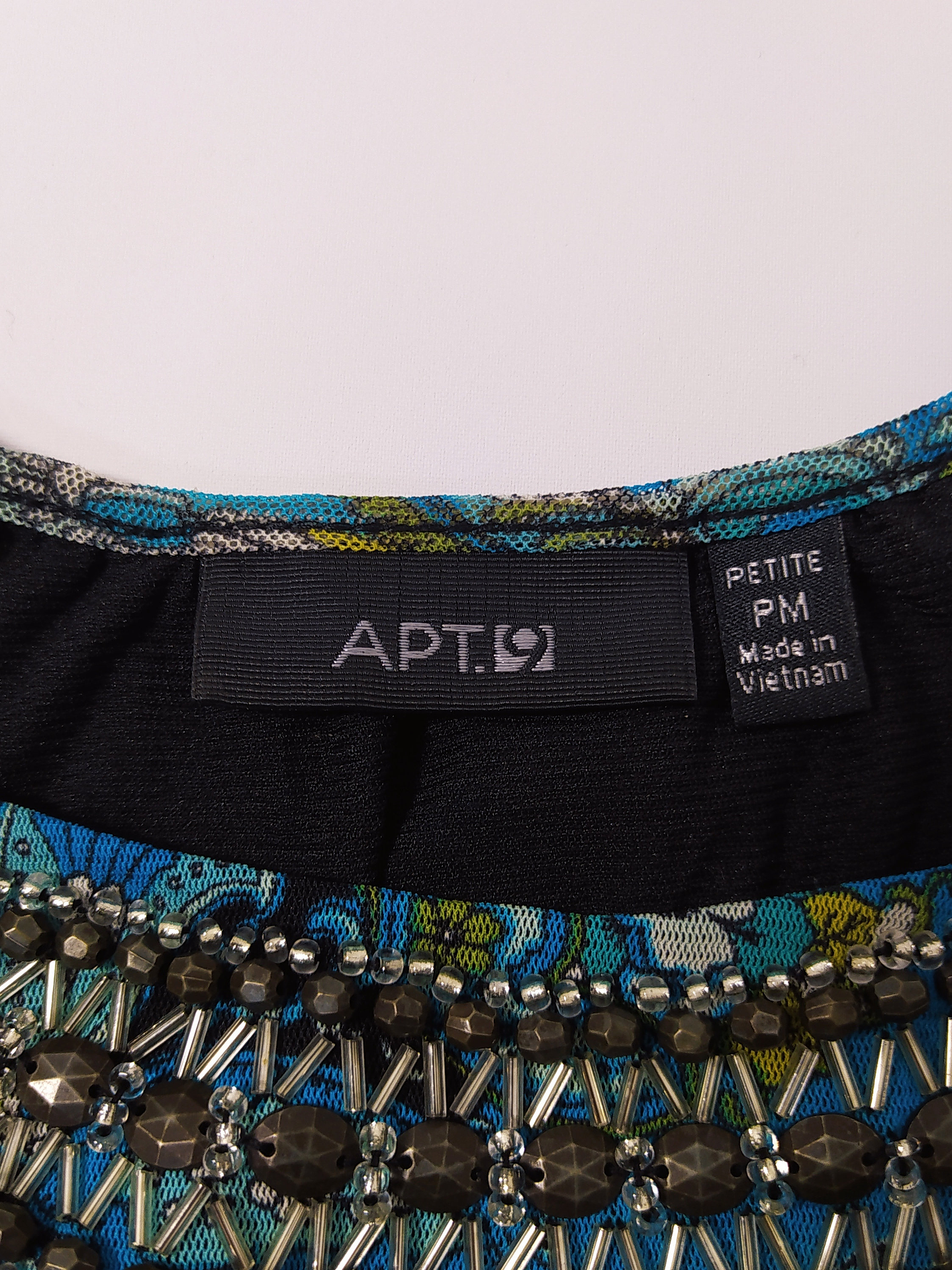 Blusa Negra Paisley Talla PM VM02 2