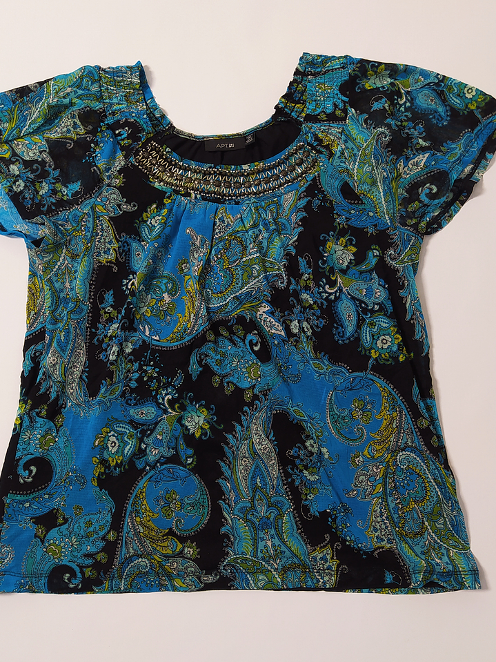 Blusa Negra Paisley Talla PM VM02 1