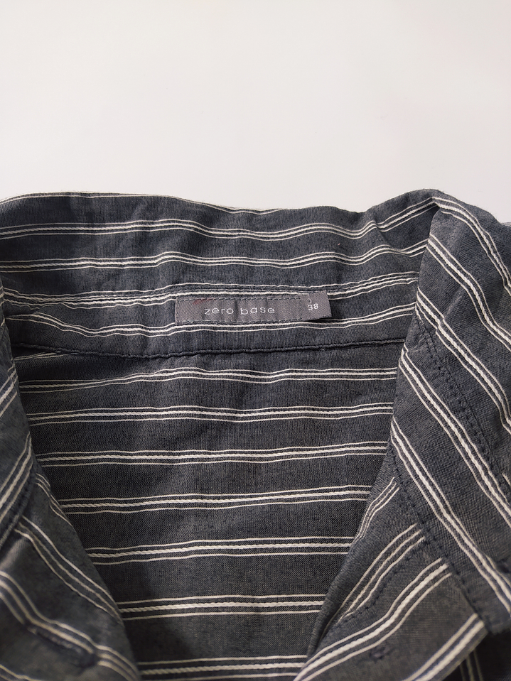 Camisa Mujer Gris Rayada Talla 38 VM01 4