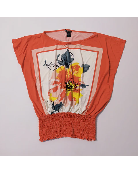 Blusa Coral Floral Talla L VM04