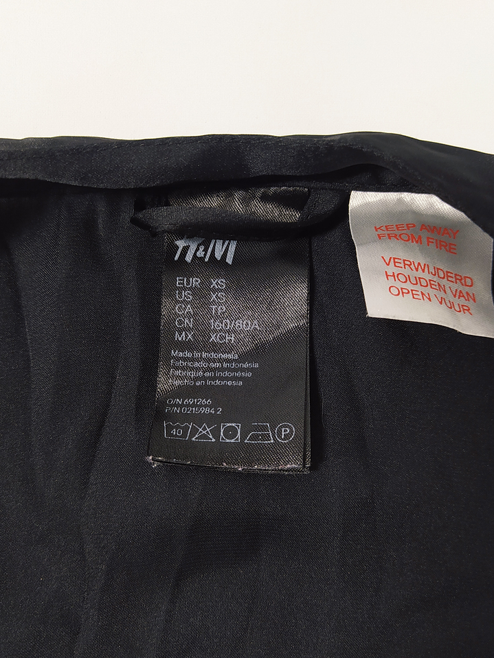 Kimono Negro HM Talla XS VM07 3