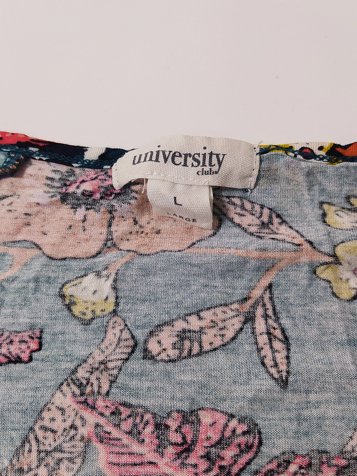 Vestido Floral Azul Talla L VM14 2