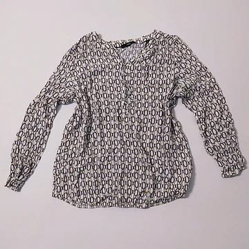 Blusa Crema Estampada Talla 44 VM15