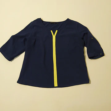 Blusa Azul Contraste Talla XL VM17