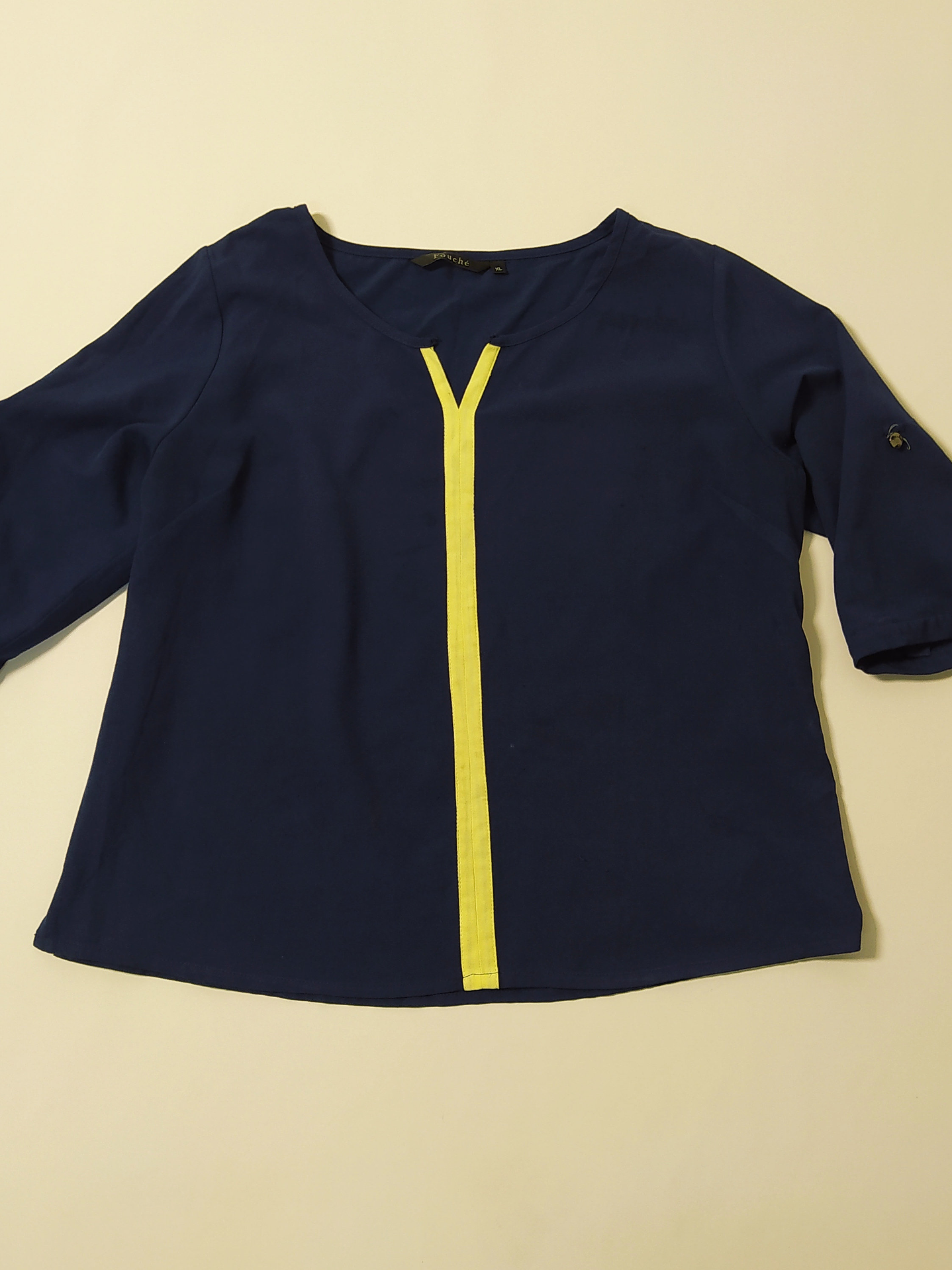 Blusa Azul Contraste Talla XL VM17 1