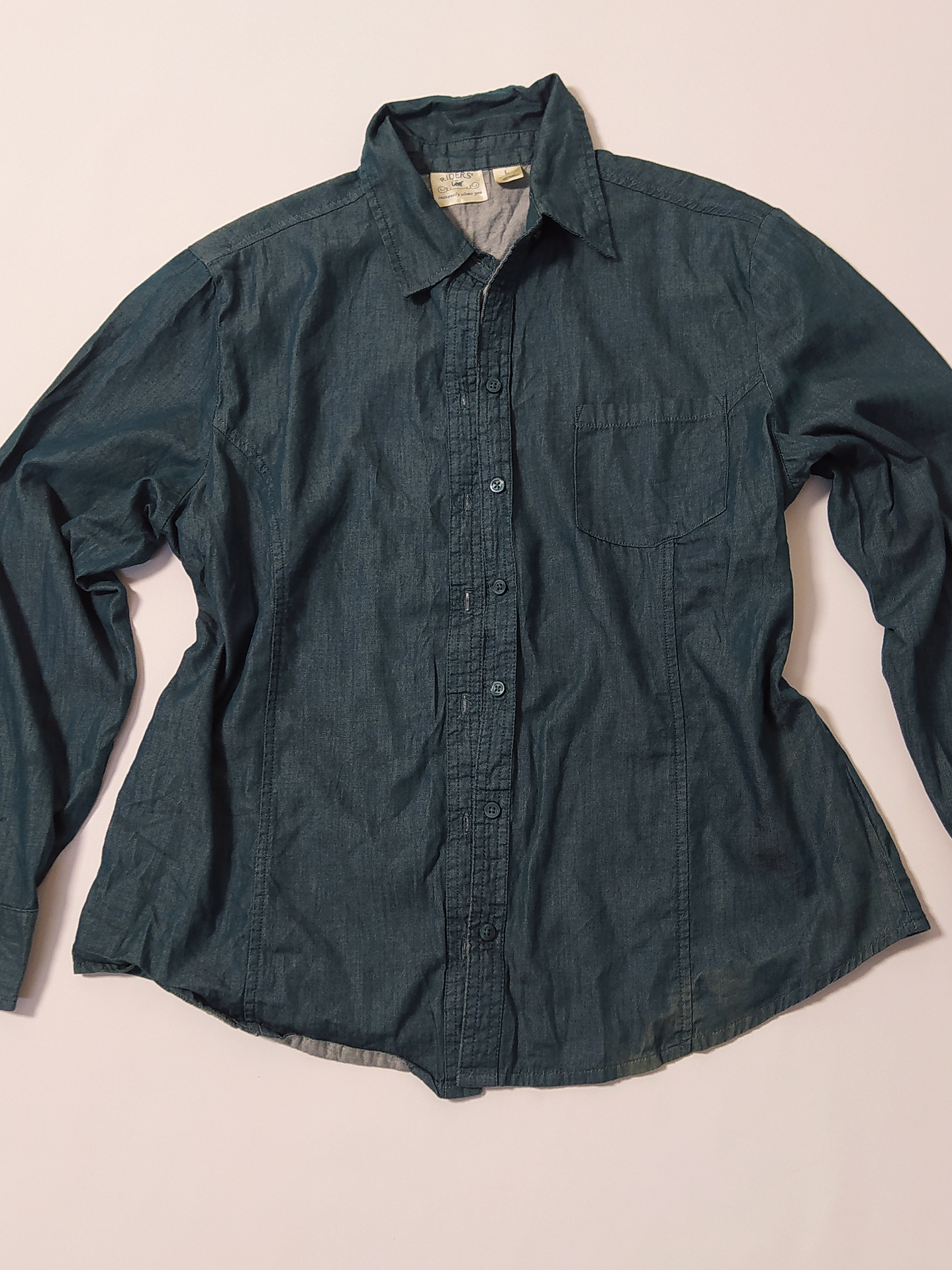 Camisa Denim Azul Talla L VM27 1