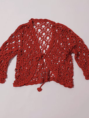 Bolero Tejido Rojo Talla XS S VM29