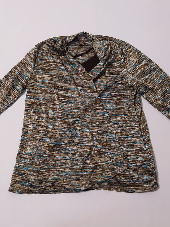 Blusa Cruzada Multicolor Talla L VM31 1