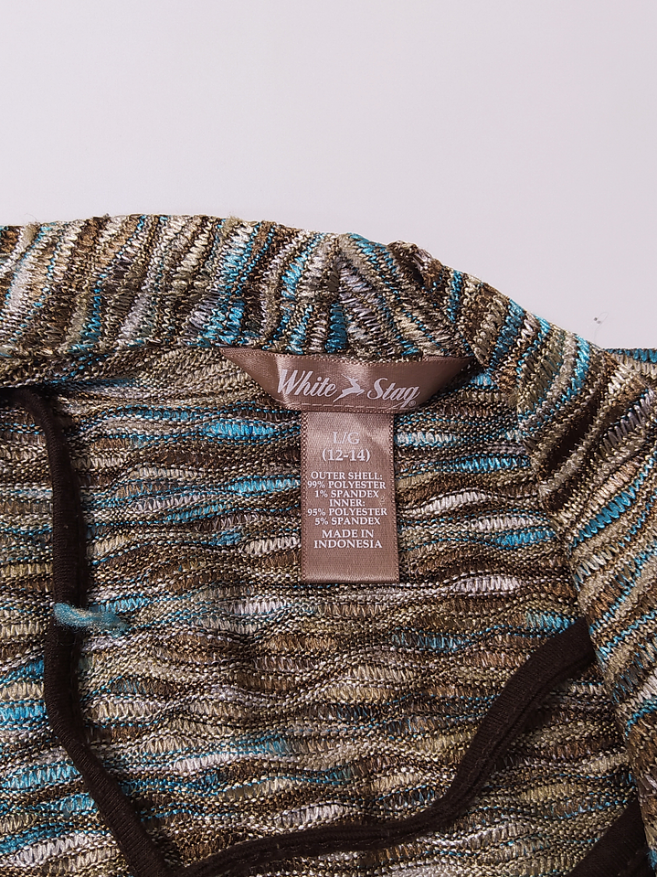 Blusa Cruzada Multicolor Talla L VM31 2