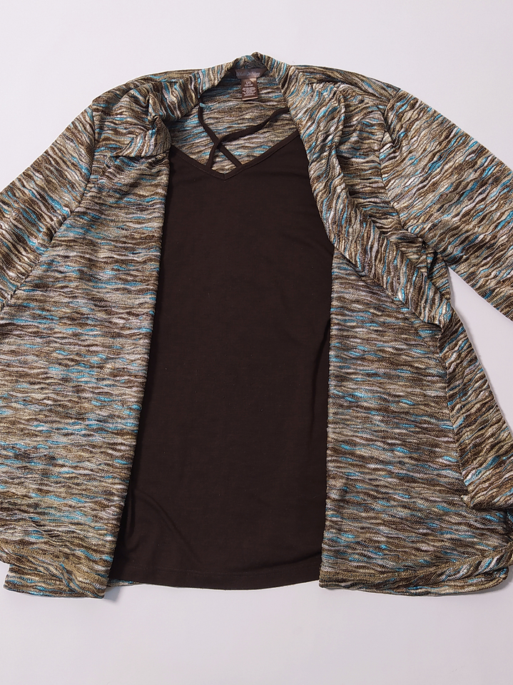 Blusa Cruzada Multicolor Talla L VM31 3