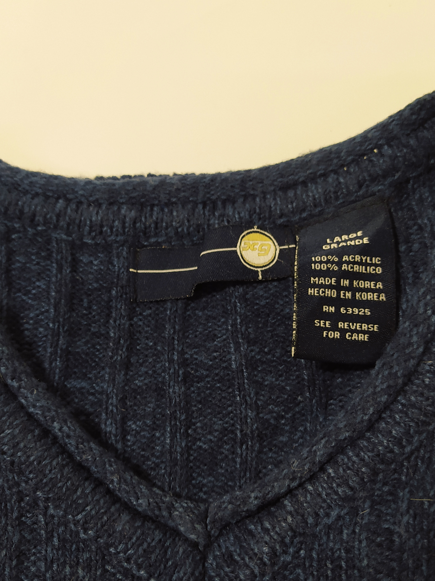 Sweater Azul Marino Talla L VM32 3