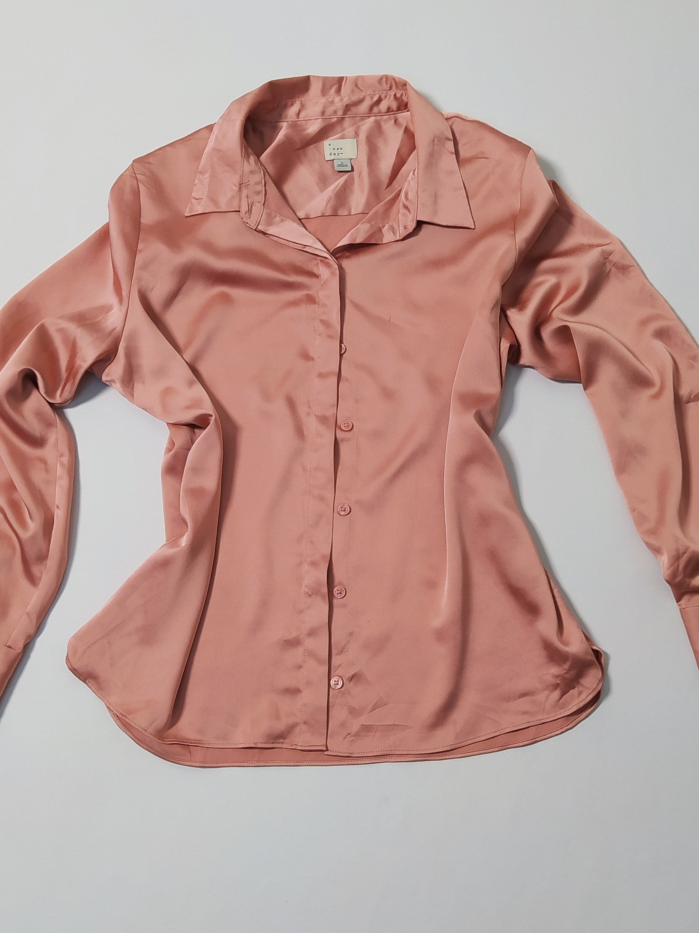 Blusa Rosa Salmon Talla L VM33 1
