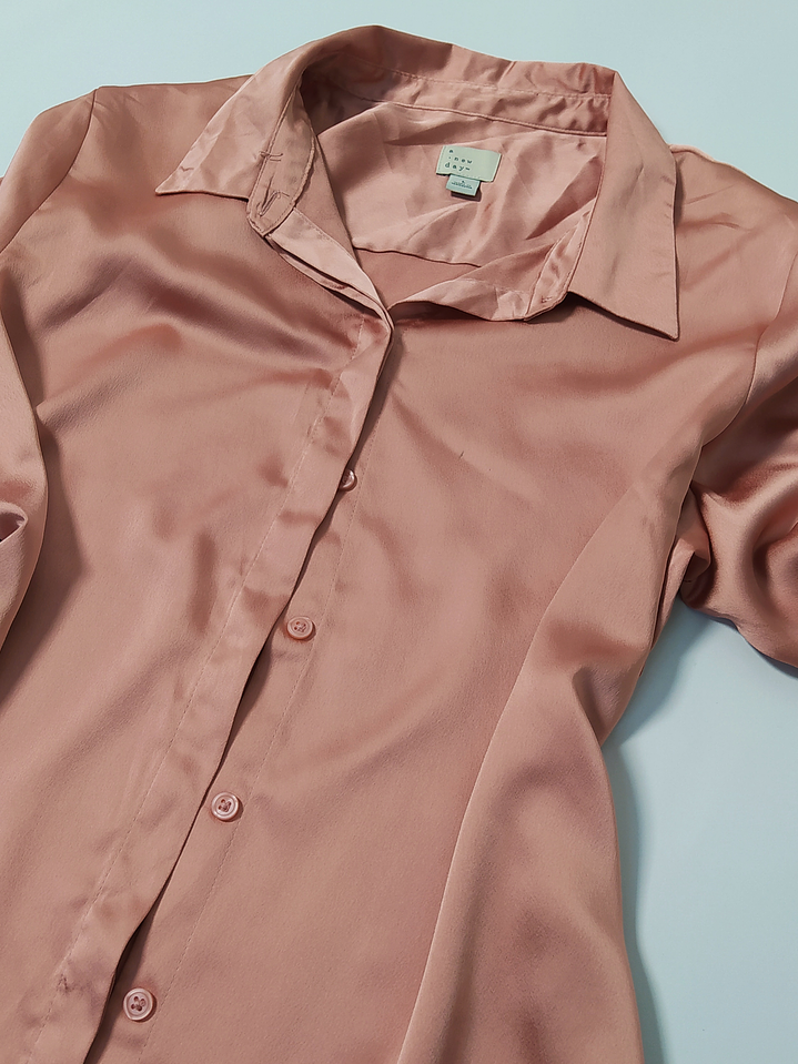 Blusa Rosa Salmon Talla L VM33 2