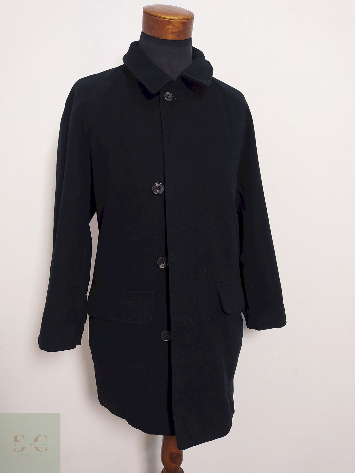 Abrigo Arbino Uomo Negro 100% Cashmere – Talla L 3