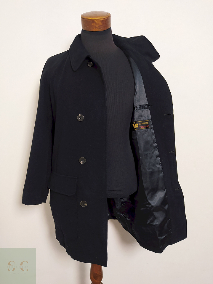 Abrigo Arbino Uomo Negro 100% Cashmere – Talla L 1