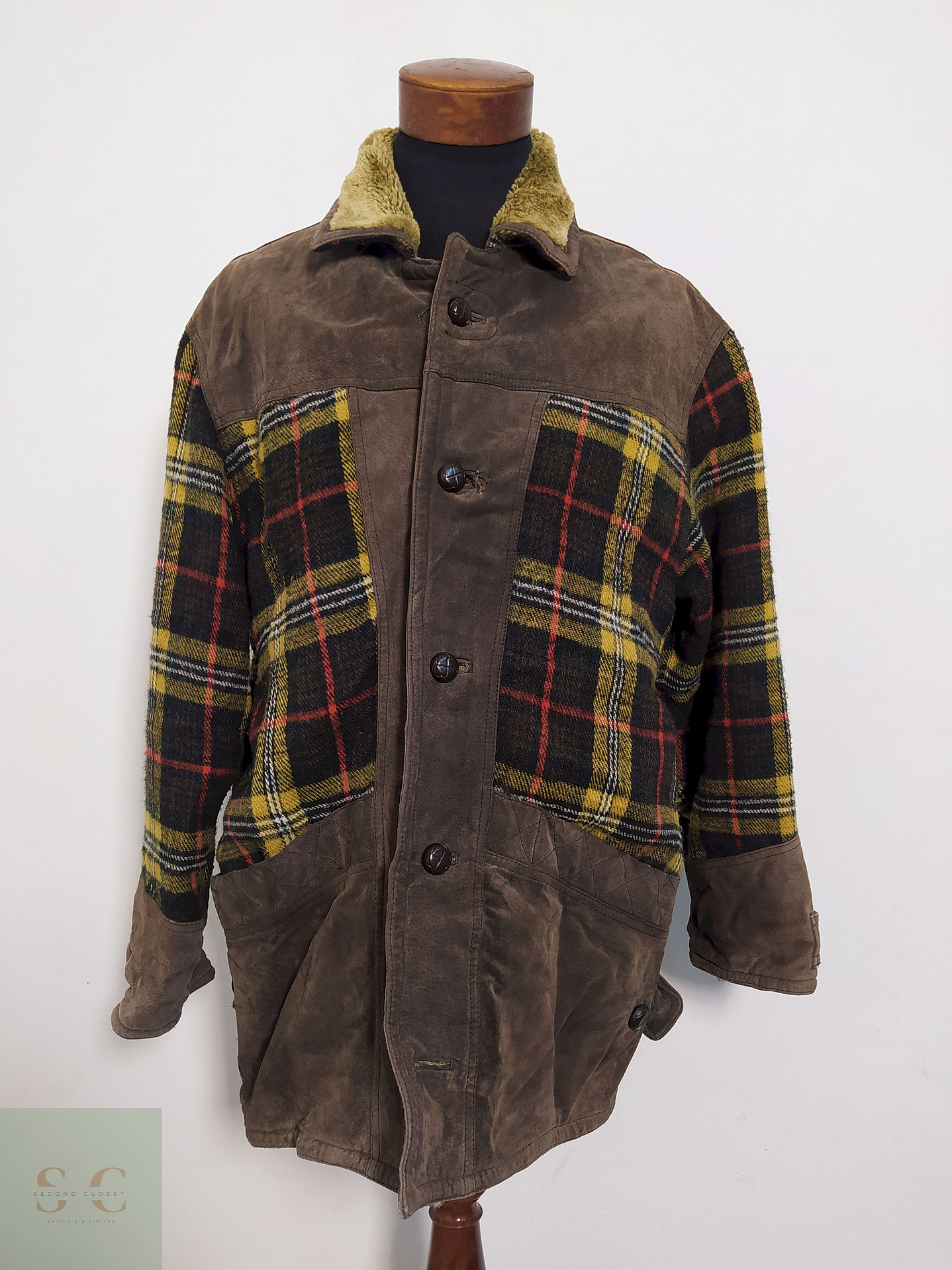 Chaqueta Cuero y Lana Estilo Heritage con Forro Interior Abrigado – Talla XL 6