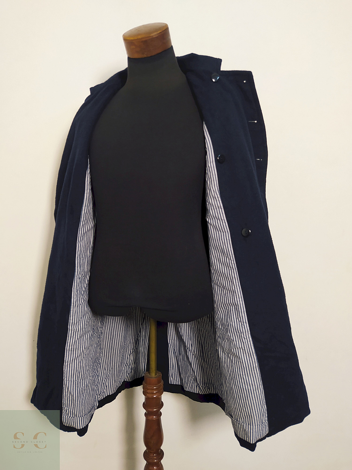 Abrigo Cruzado Azul Marino Doble Botonadura – Talla XXS 6