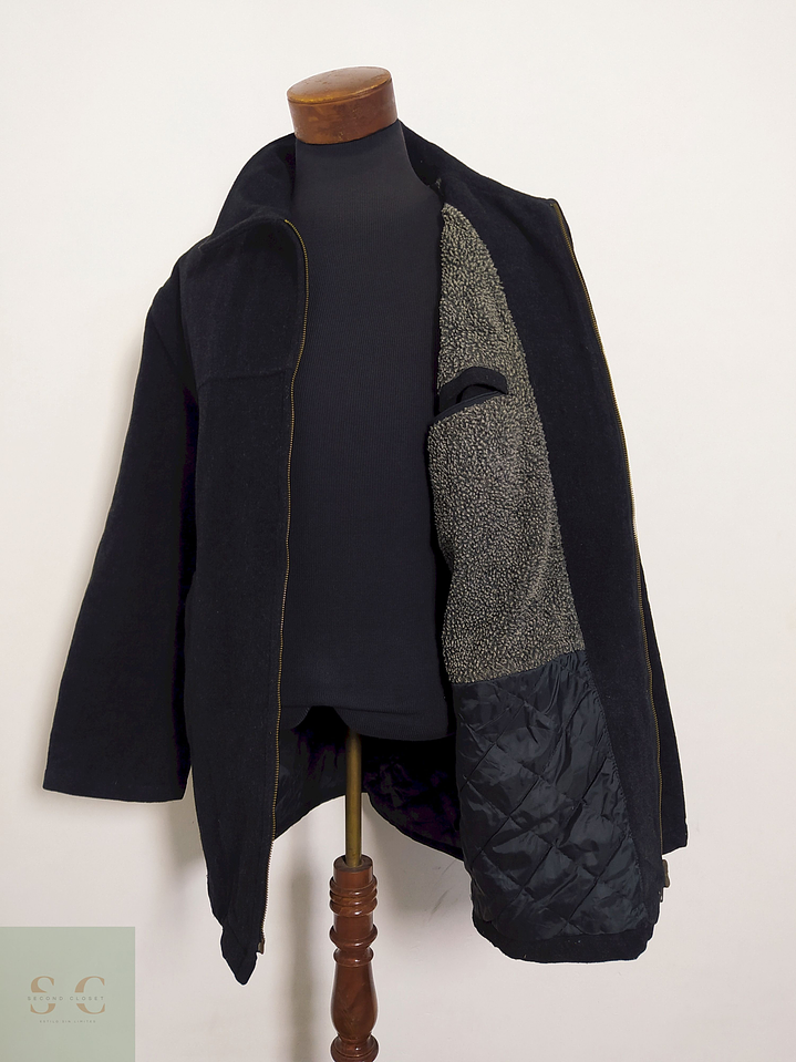 Chaquetón Pull & Bear Plomo Oscuro con Interior Abrigado – Talla XL 1