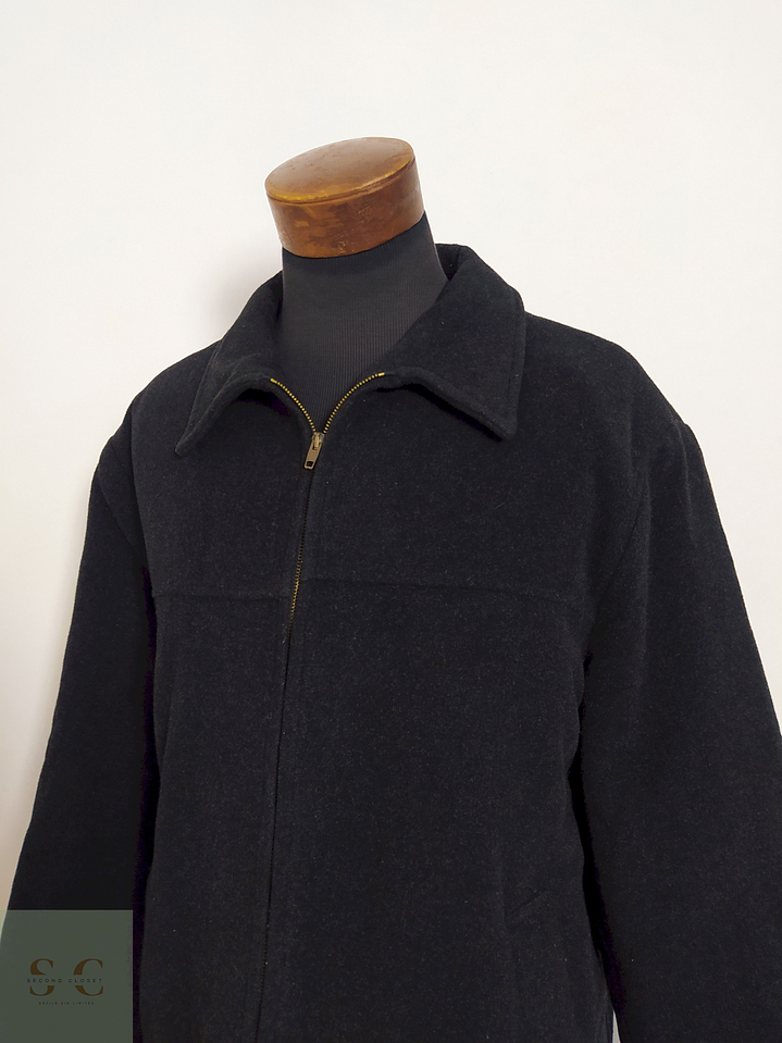 Chaquetón Pull & Bear Plomo Oscuro con Interior Abrigado – Talla XL 4