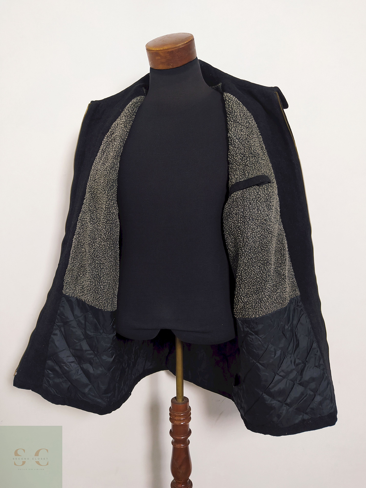 Chaquetón Pull & Bear Plomo Oscuro con Interior Abrigado – Talla XL 7