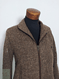 Chaqueta Lana Virgen Café con Forro Cuadrillé – Talla M - Miniatura 3