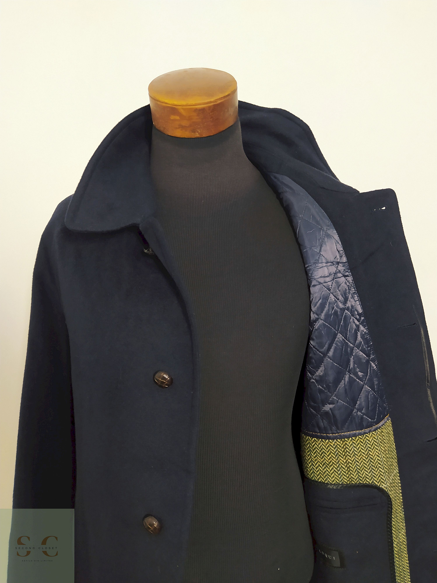 Abrigo Loden Olloqui Azul Oscuro – Lana Blend Premium – Talla XL 3