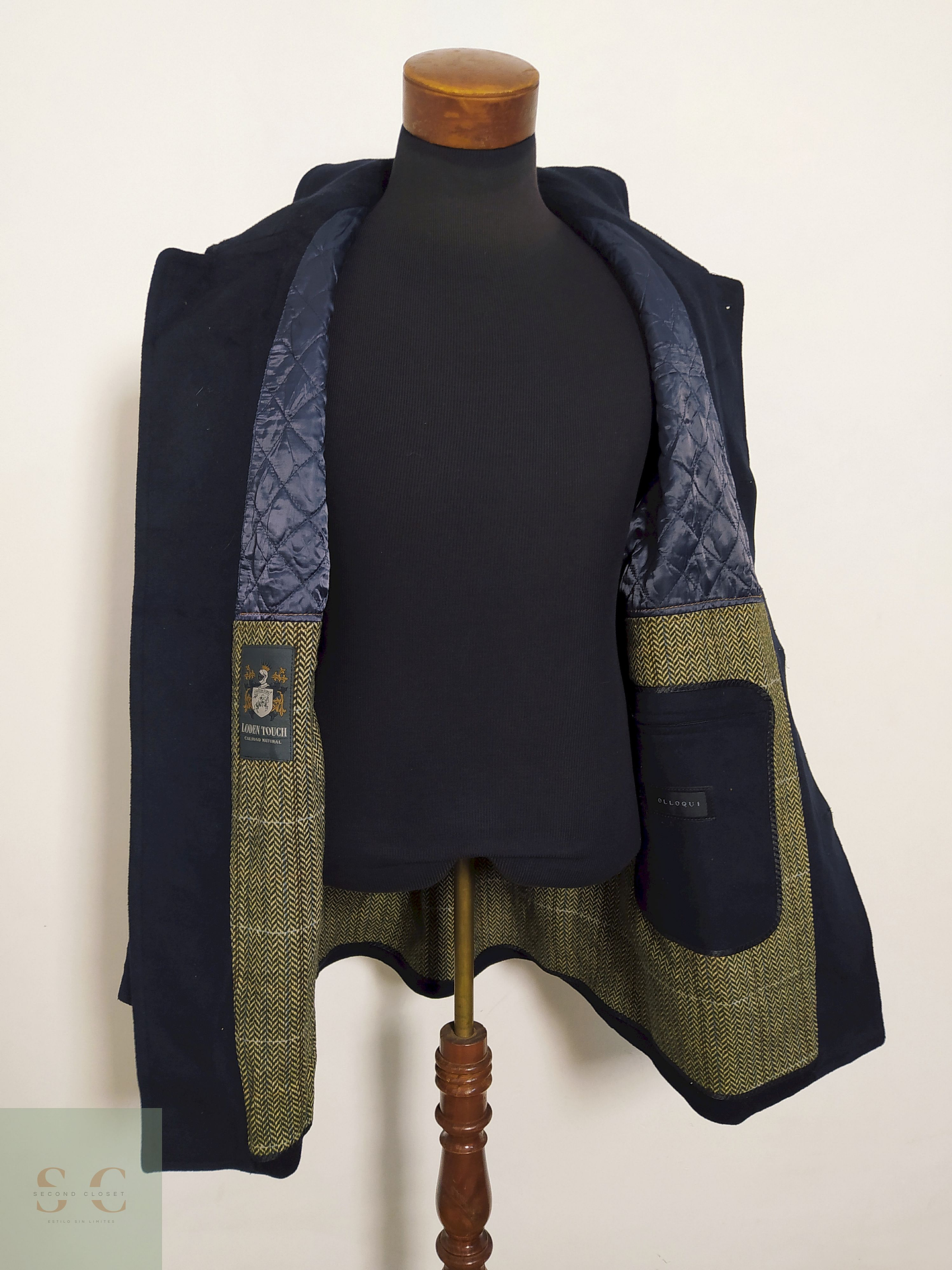 Abrigo Loden Olloqui Azul Oscuro – Lana Blend Premium – Talla XL 5