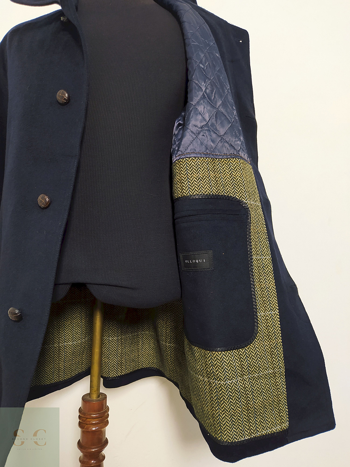 Abrigo Loden Olloqui Azul Oscuro – Lana Blend Premium – Talla XL 7