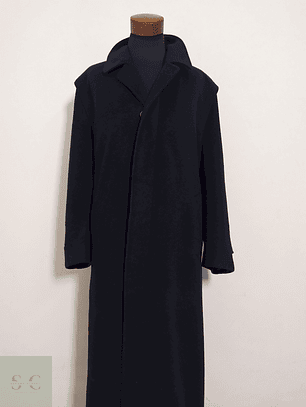 Abrigo Largo Westbury Azul Oscuro – Lana Blend Premium – Talla XXL