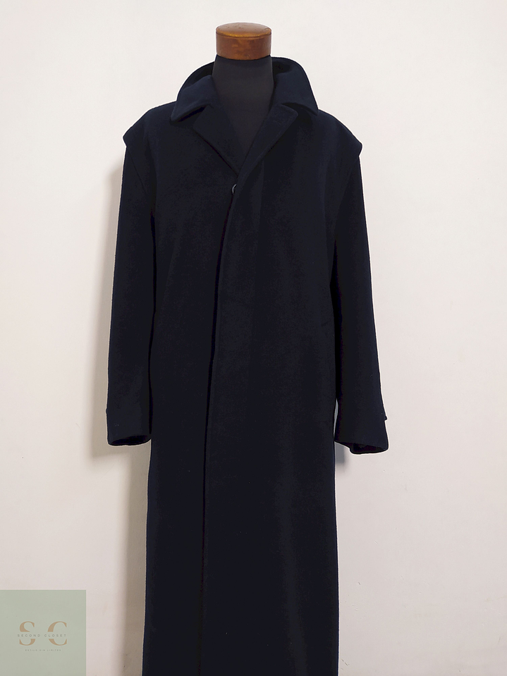 Abrigo Largo Westbury Azul Oscuro – Lana Blend Premium – Talla XXL 1