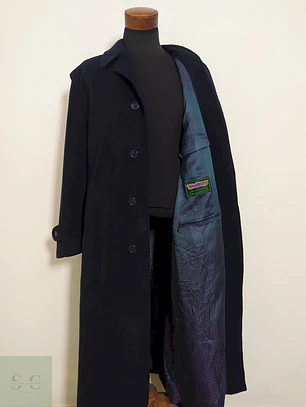 Abrigo Largo Westbury Azul Oscuro – Lana Blend Premium – Talla 2XL