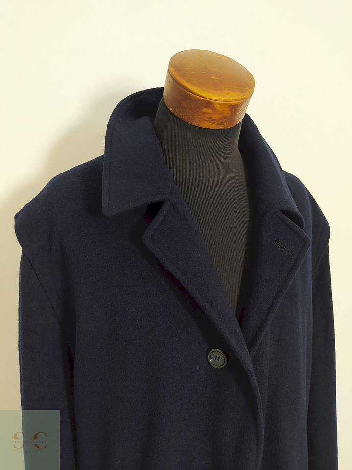 Abrigo Largo Westbury Azul Oscuro – Lana Blend Premium – Talla XXL 9